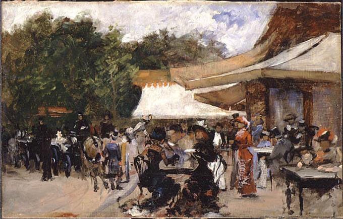 Outside a Restaurant in the Bois de Boulogne. Study